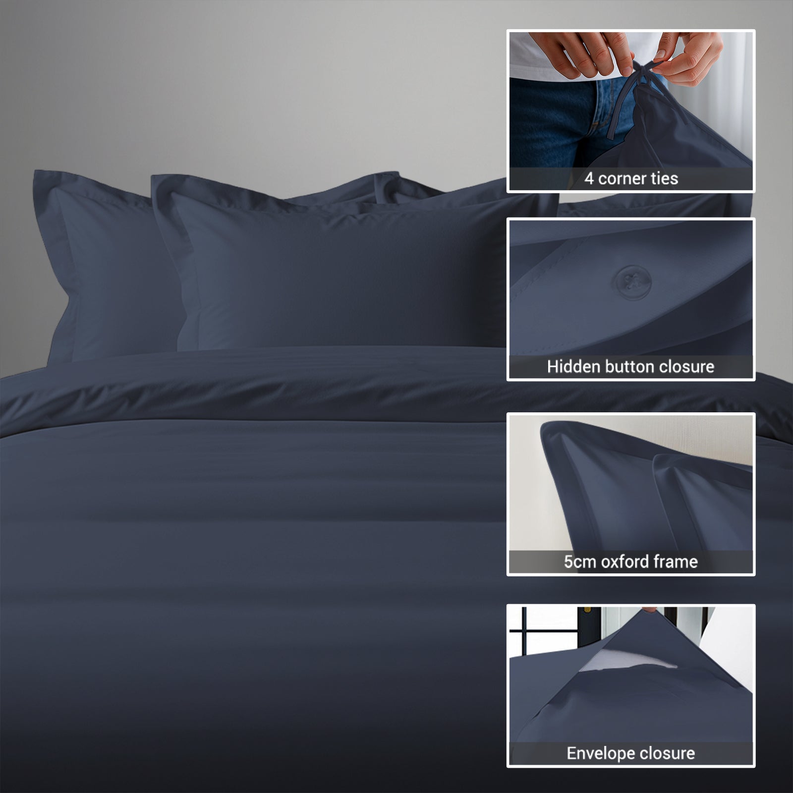 Deluxe 600 Thread Count 100% Cotton Duvet Cover Set